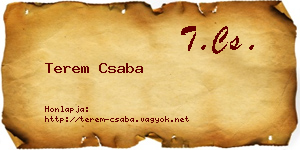 Terem Csaba névjegykártya