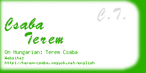 csaba terem business card